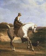 miss cazenove on a grey hunter Jacques-Laurent Agasse